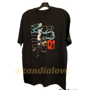 New hatsune miku mens shirt sz L